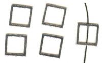 5 18x8mm Silver Square Frames